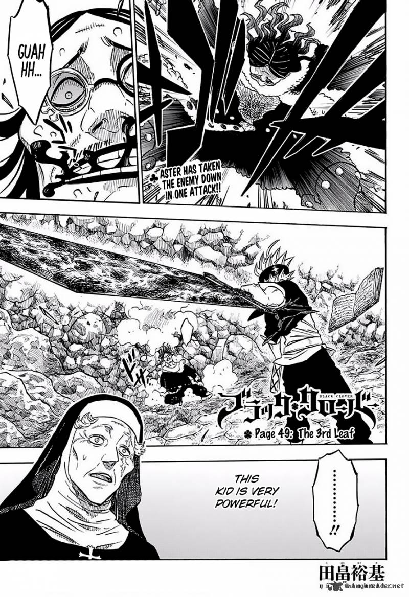 Black Clover Chapter 42 page 1 - Chapter 42: Three-Leaf Sprouts