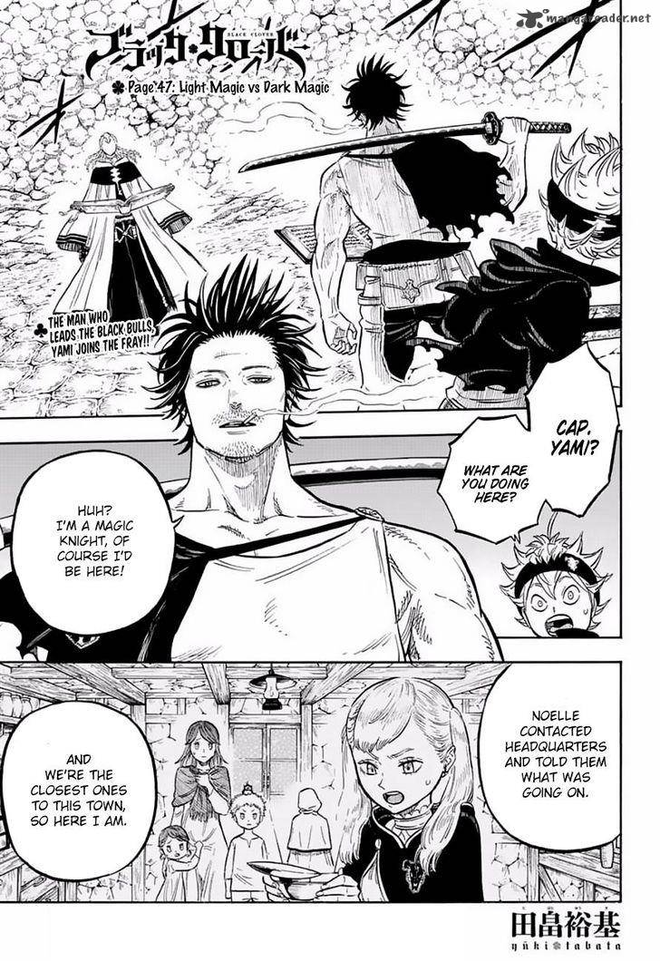Black Clover Chapter 47 page 1 - Chapter 47: Light Magic vs. Dark Magic
