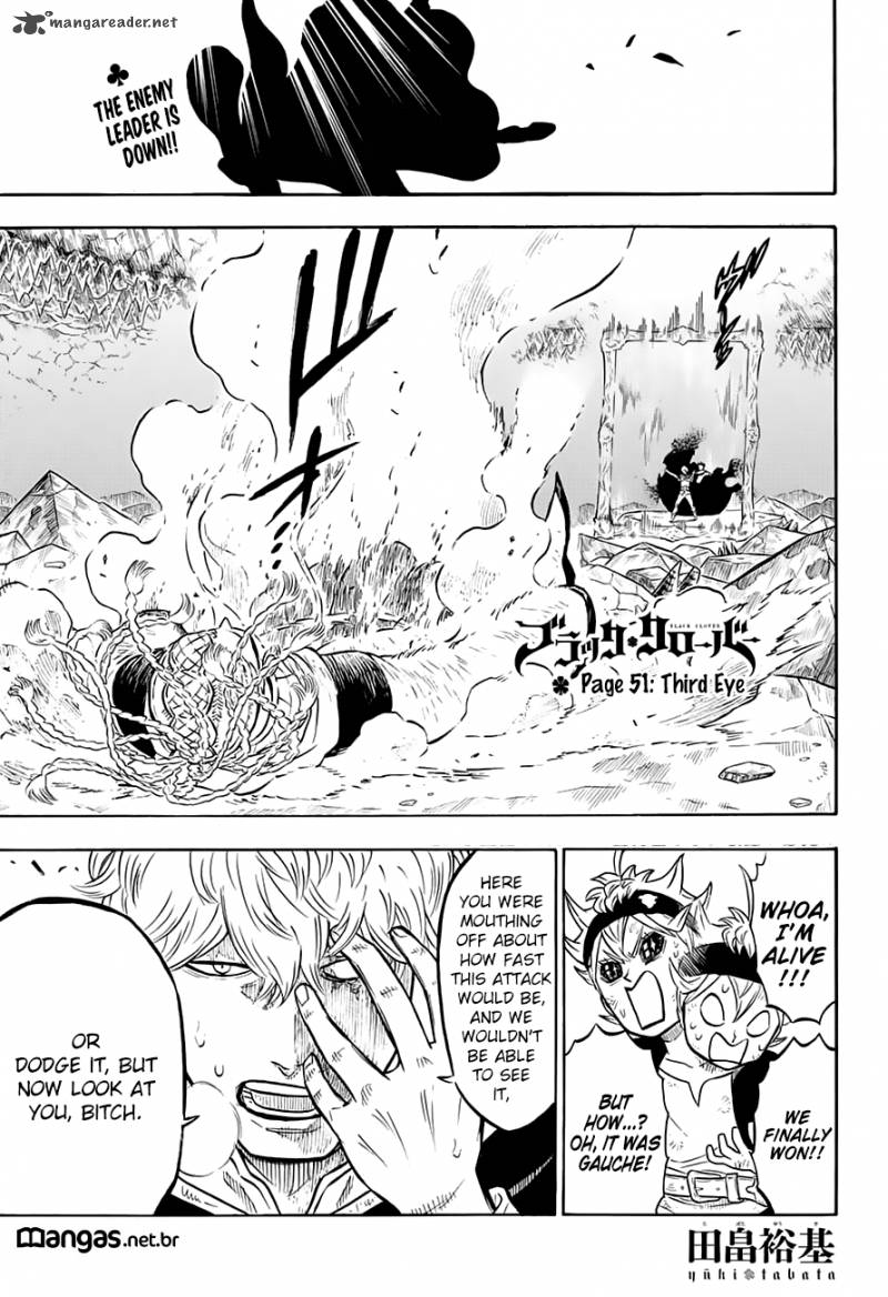 Black Clover Chapter 51 page 1 - Chapter 51: Third Eye