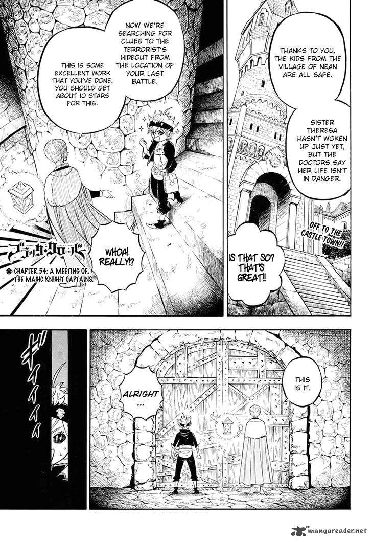 Black Clover Chapter 54 page 1 - Chapter 54: A Meeting of the Magic Knight Captains