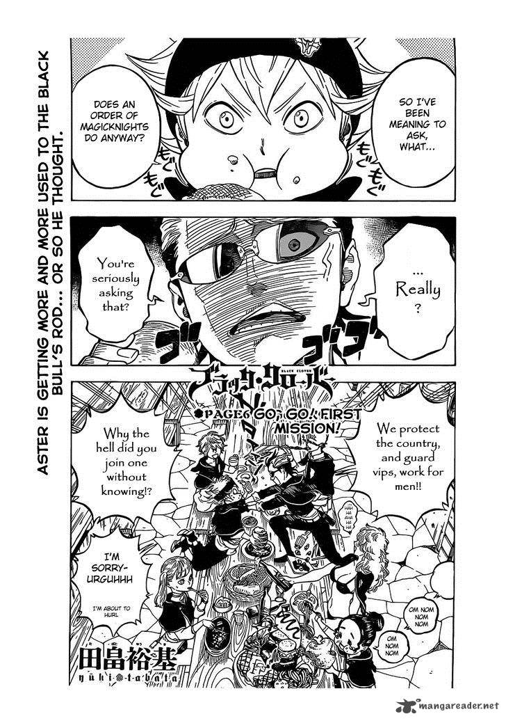 Black Clover Chapter 6 page 1 - Chapter 6: Go! Go! First Mission