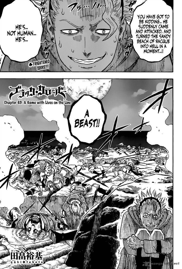 Black Clover Chapter 63 page 1 - Chapter 63: A Game with Lives on the Line