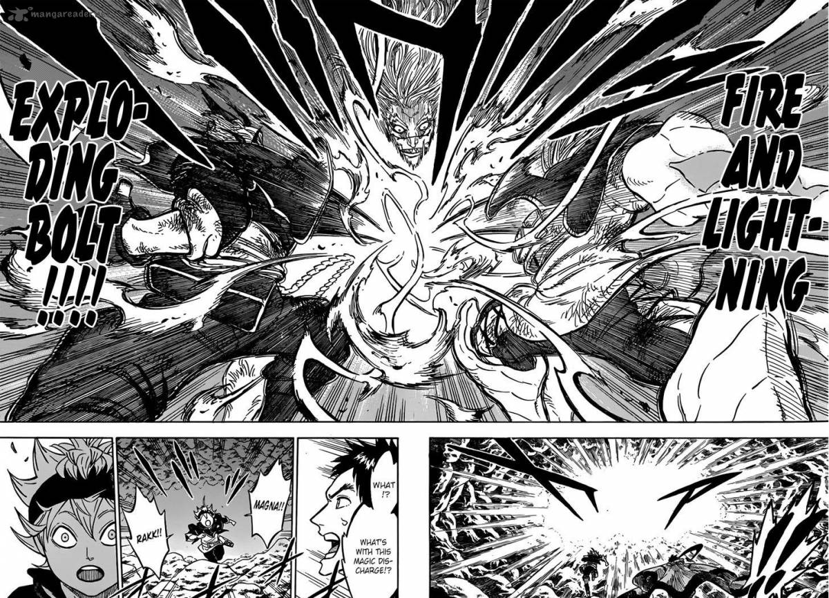 Black Clover Chapter 64 page 14 - Chapter 64: An Unfiltered Fireball and a Wild Lightning Bolt