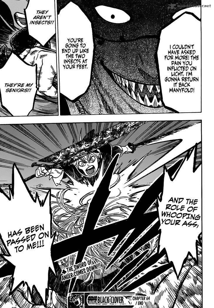 Black Clover Chapter 64 page 18 - Chapter 64: An Unfiltered Fireball and a Wild Lightning Bolt