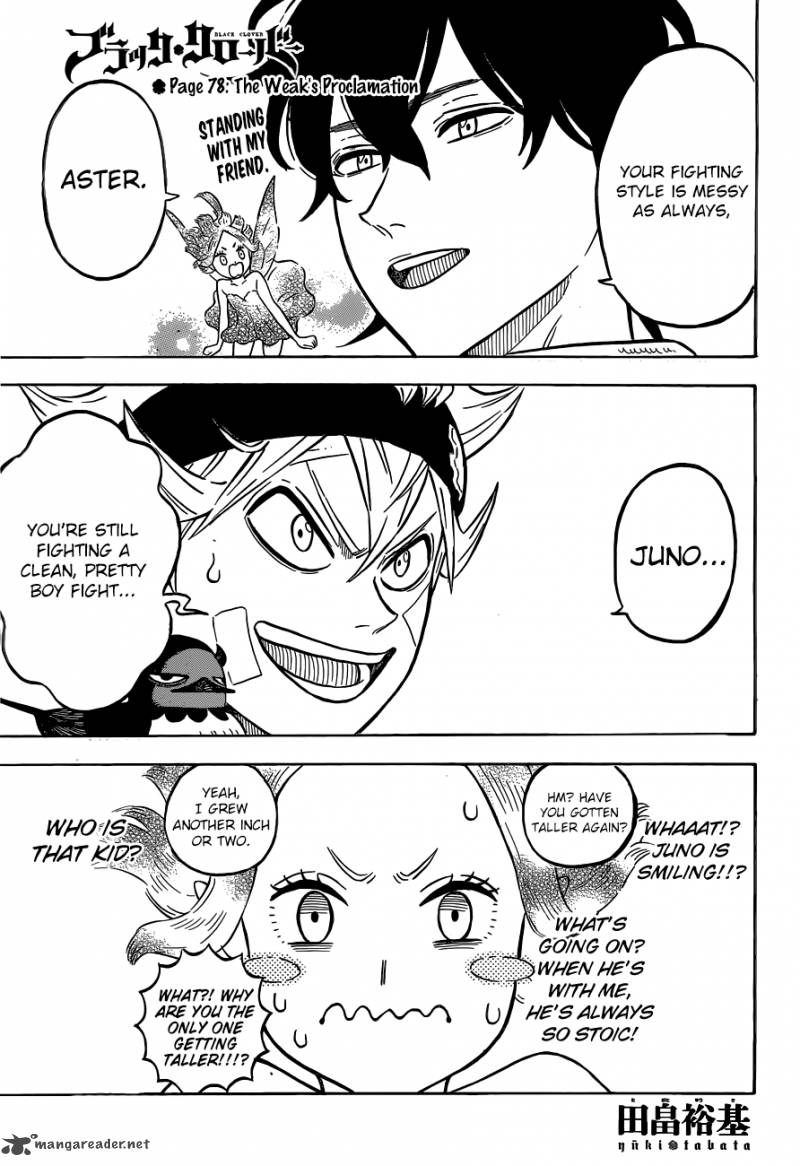 Black Clover Chapter 78 page 1 - Chapter 78: The Weak's Proclamation