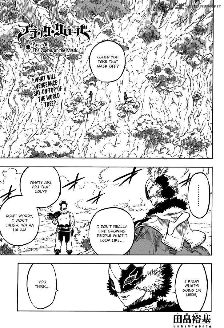 Black Clover Chapter 79 page 1 - Chapter 79: Behind the Mask