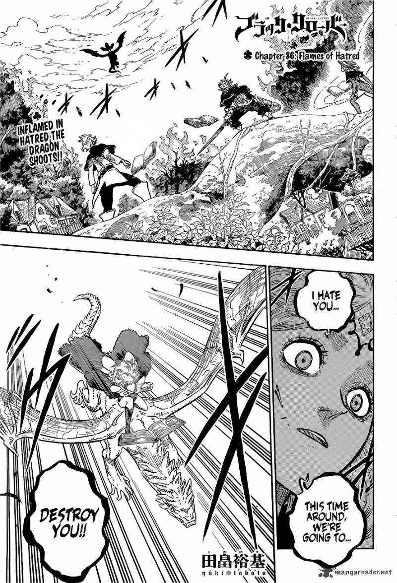 Black Clover Chapter 86 page 1 - Chapter 86: Flames of Hatred