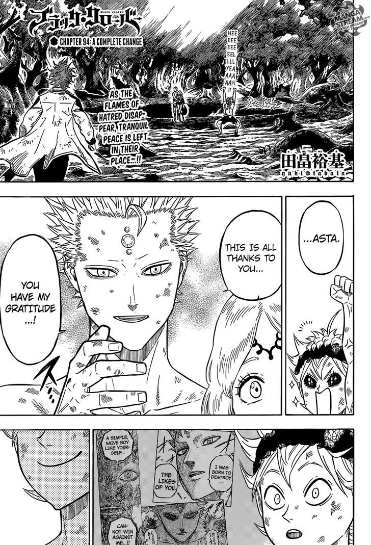 Black Clover Chapter 94 page 1 - Chapter 94: A Complete Change