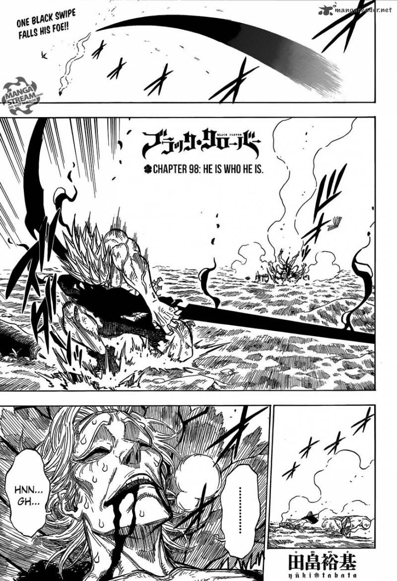 Black Clover Chapter 98 page 1 - Chapter 98: He Is Who He Is
