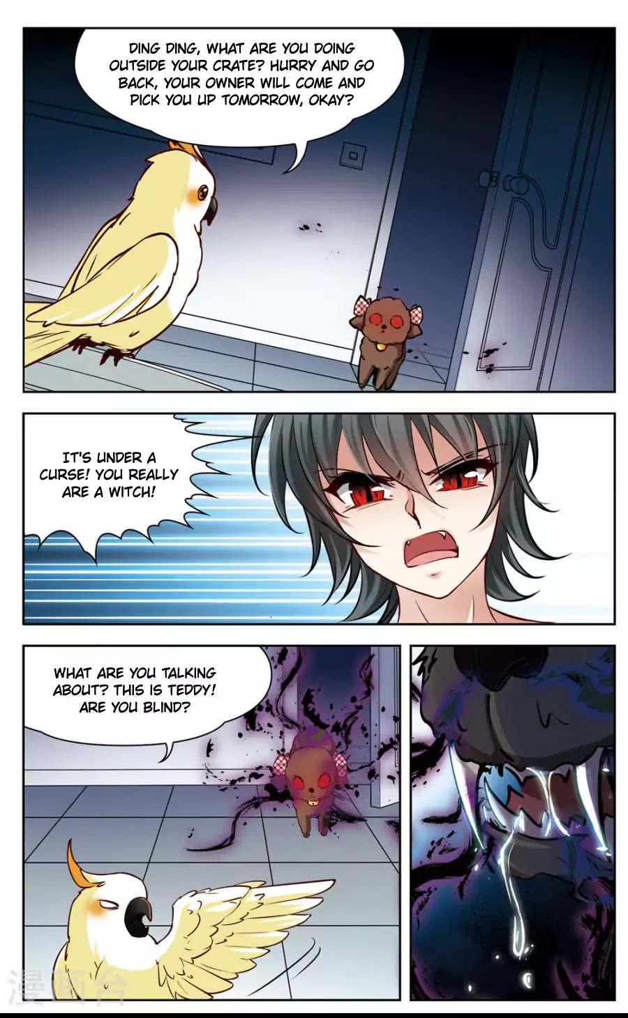 Black Feather Love Song Chapter 2 page 12 - Chapter 2: Help Me! I Turned Into a Parrot!?