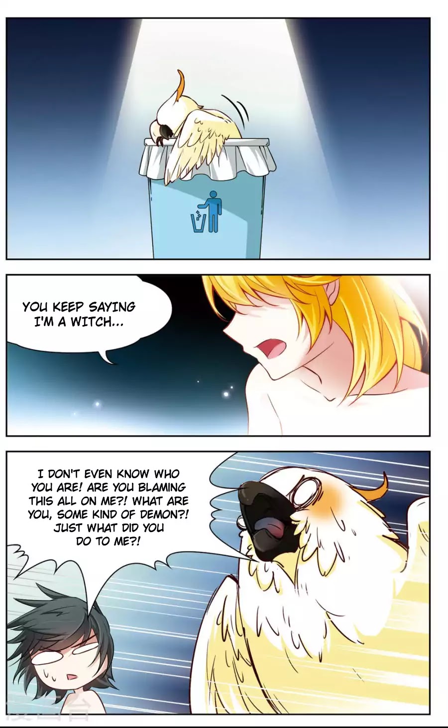 Black Feather Love Song Chapter 2 page 9 - Chapter 2: Help Me! I Turned Into a Parrot!?
