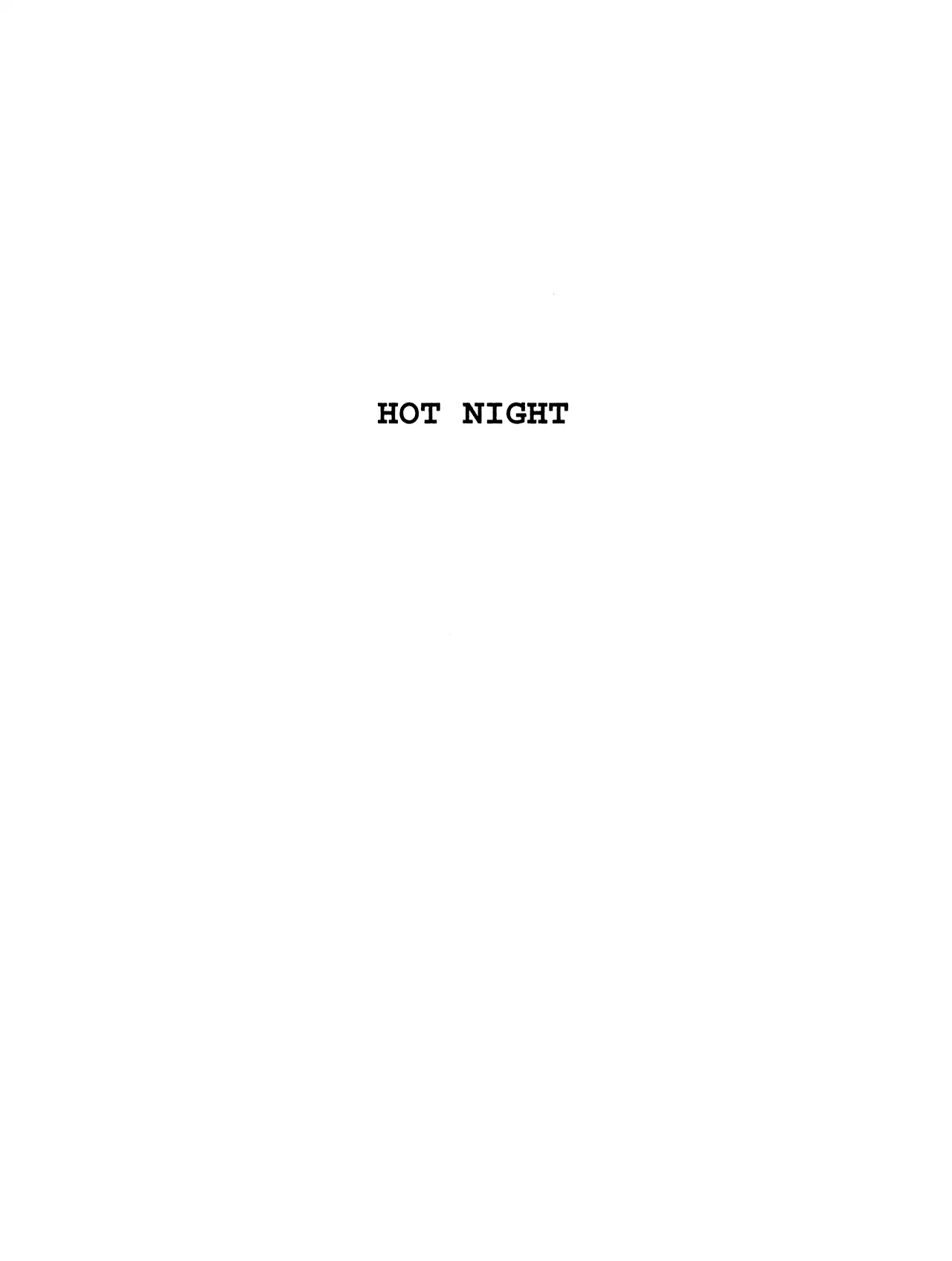 Black Jack Chapter 10.11 page 1 - Vol.10 Chapter 11: Hot Night