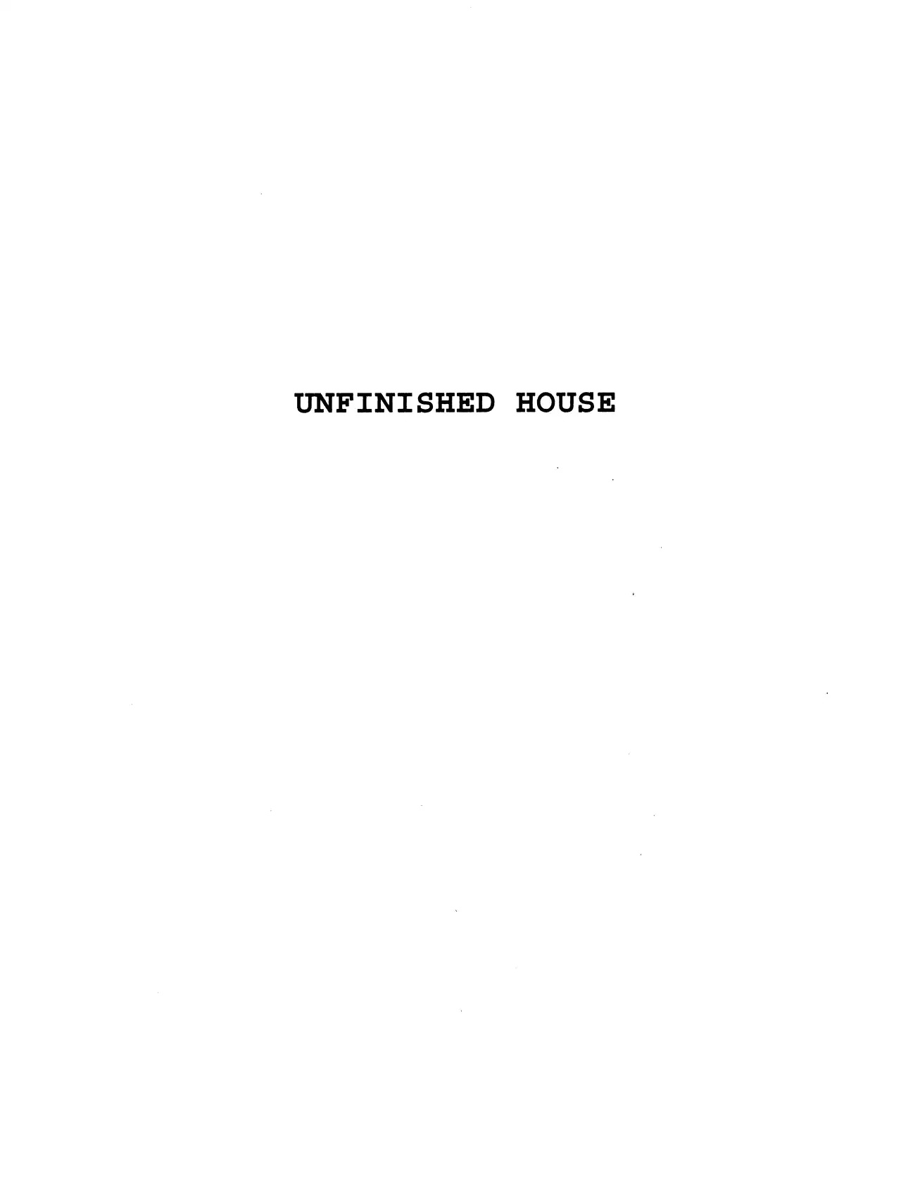 Black Jack Chapter 10.4 page 1 - Vol.10 Chapter 4: Unfinished House