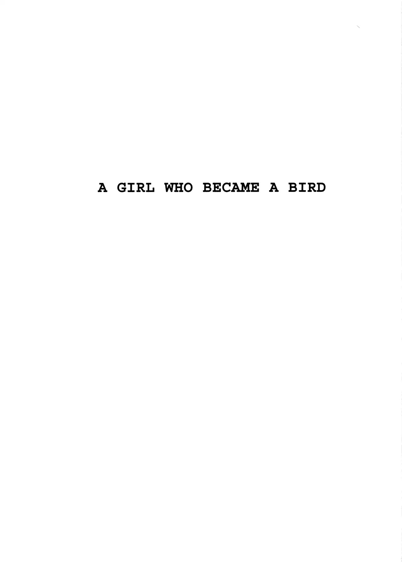 Black Jack Chapter 17.2 page 1 - Vol.17 Chapter 2: A Girl Who Became A Bird