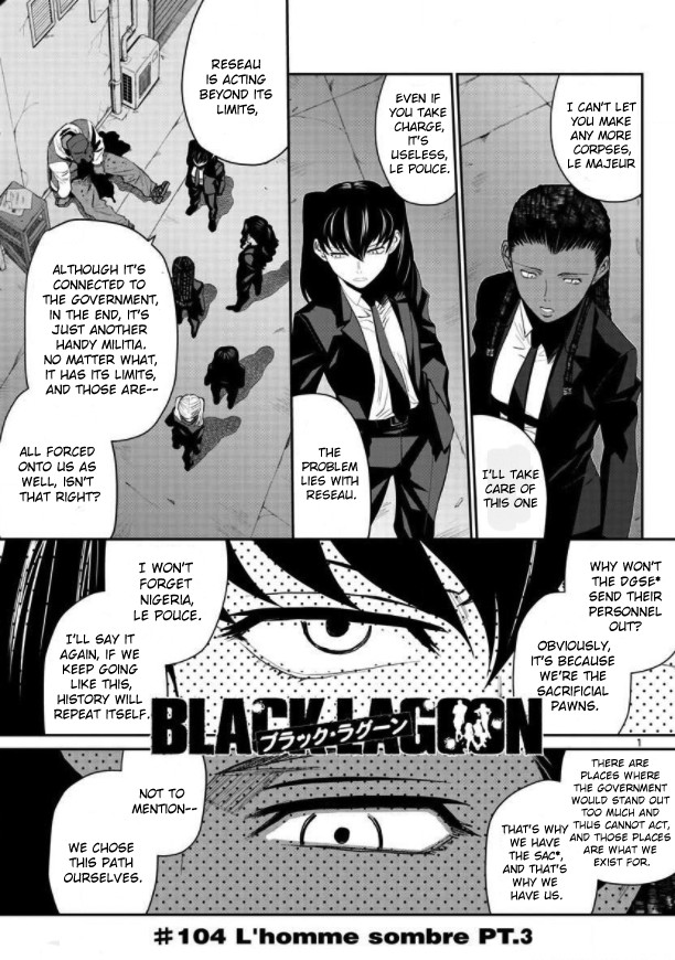Black Lagoon Chapter 104 page 1 - Chapter 104: L'homme sombre Pt.3