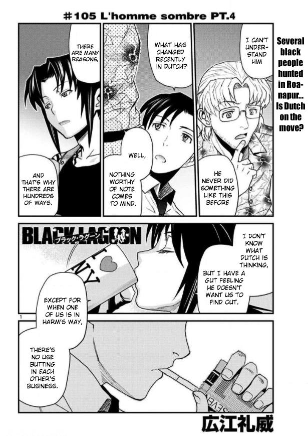 Black Lagoon Chapter 105 page 1 - Chapter 105: L'homme sombre Pt.4