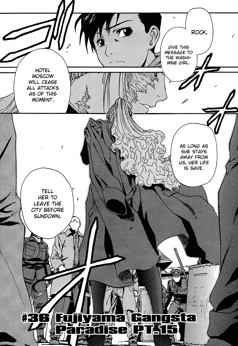 Black Lagoon Chapter 36 page 1 - Chapter 36: Fujiyama Gangsta Paradise Pt.15