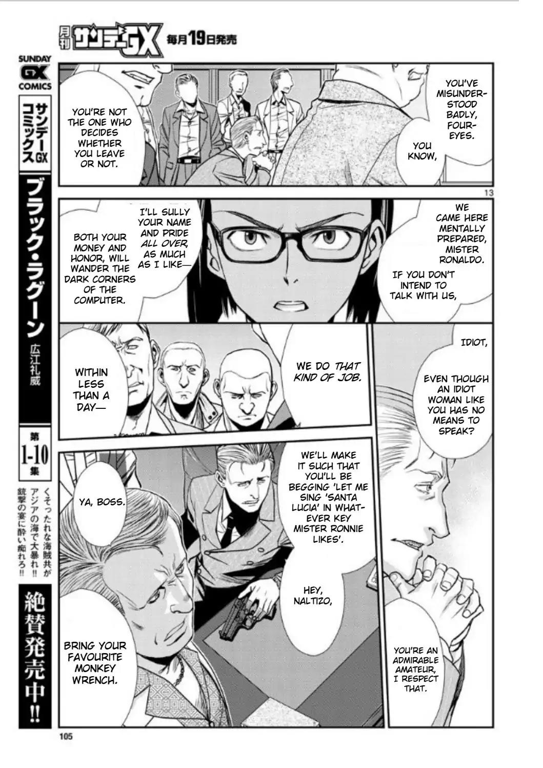 Black Lagoon Chapter 98 page 13 - Chapter 98: The Wired Red Wild Card PT.22