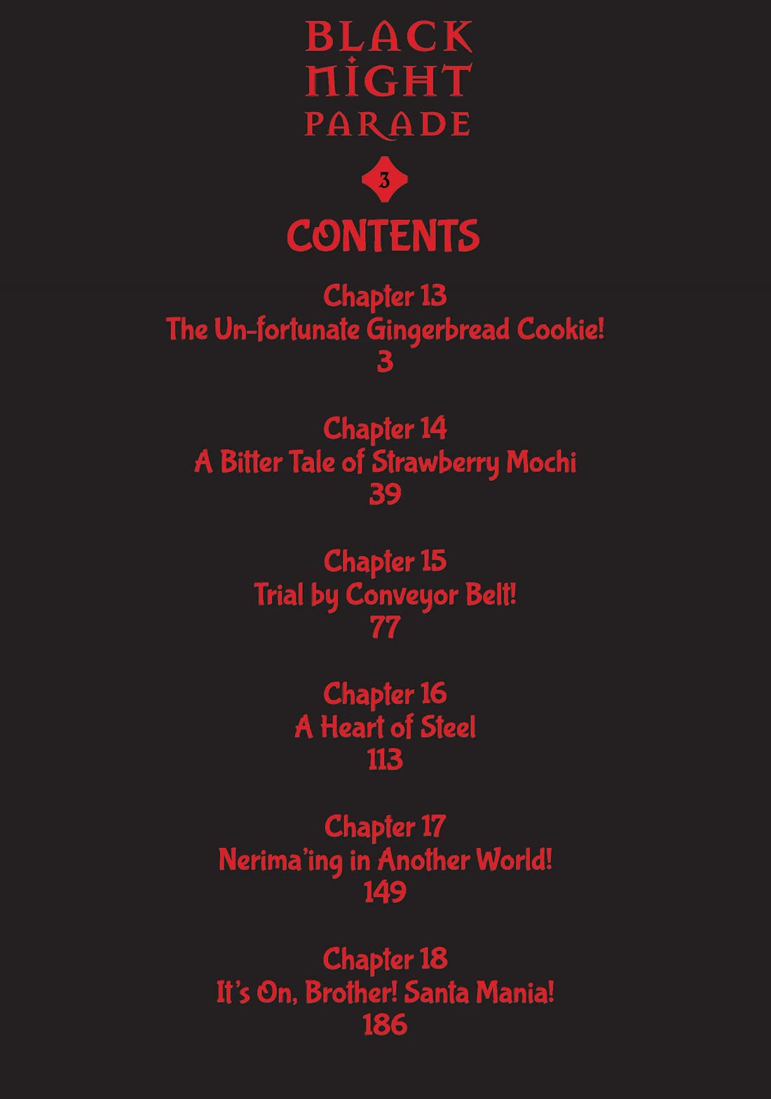 Black Night Parade Chapter 13 page 3 - Chapter 13: The Un-fortunate Gingerbread Cookie!