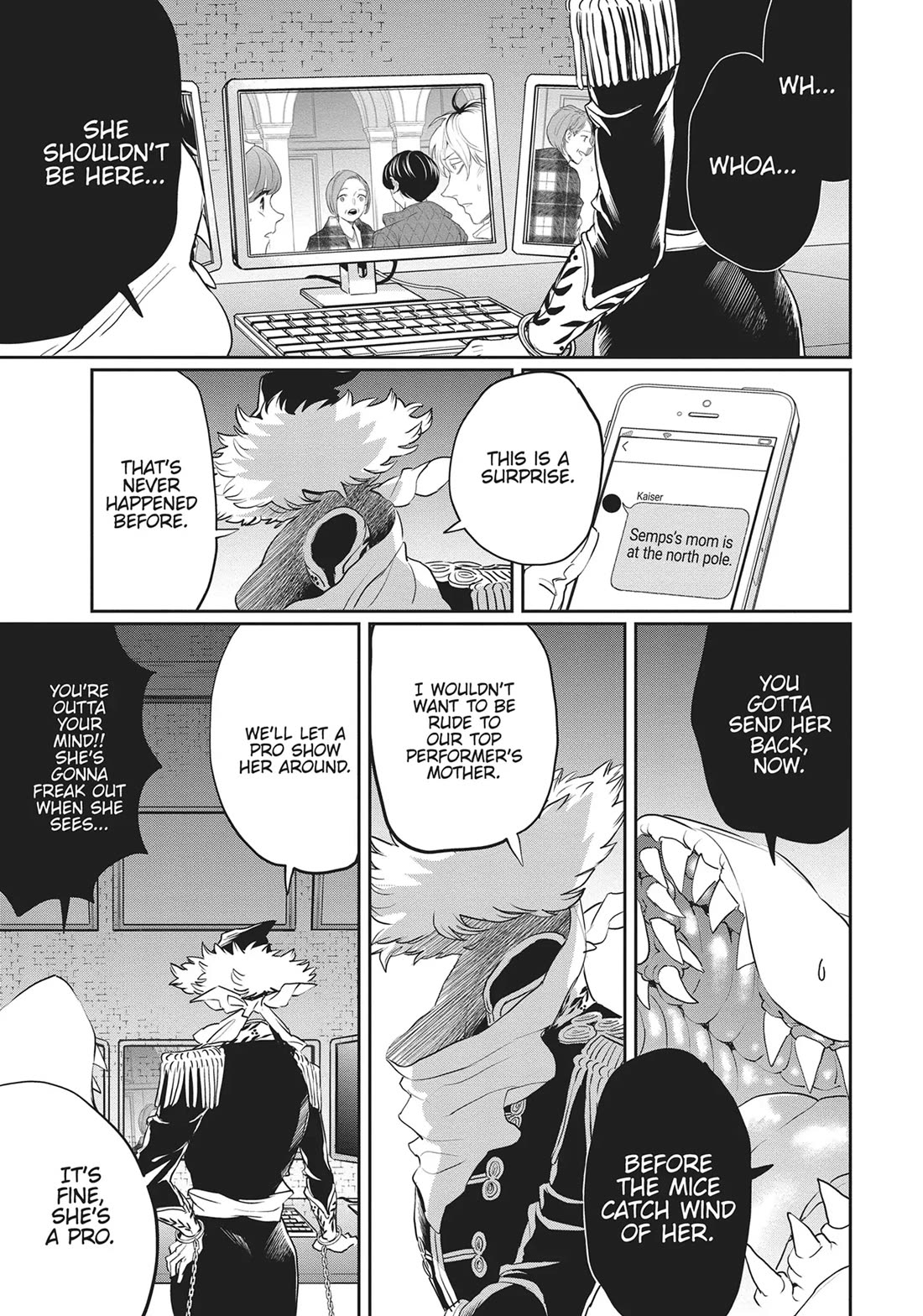 Black Night Parade Chapter 24 page 15 - Chapter 24: It's Bring Mom to Work Day