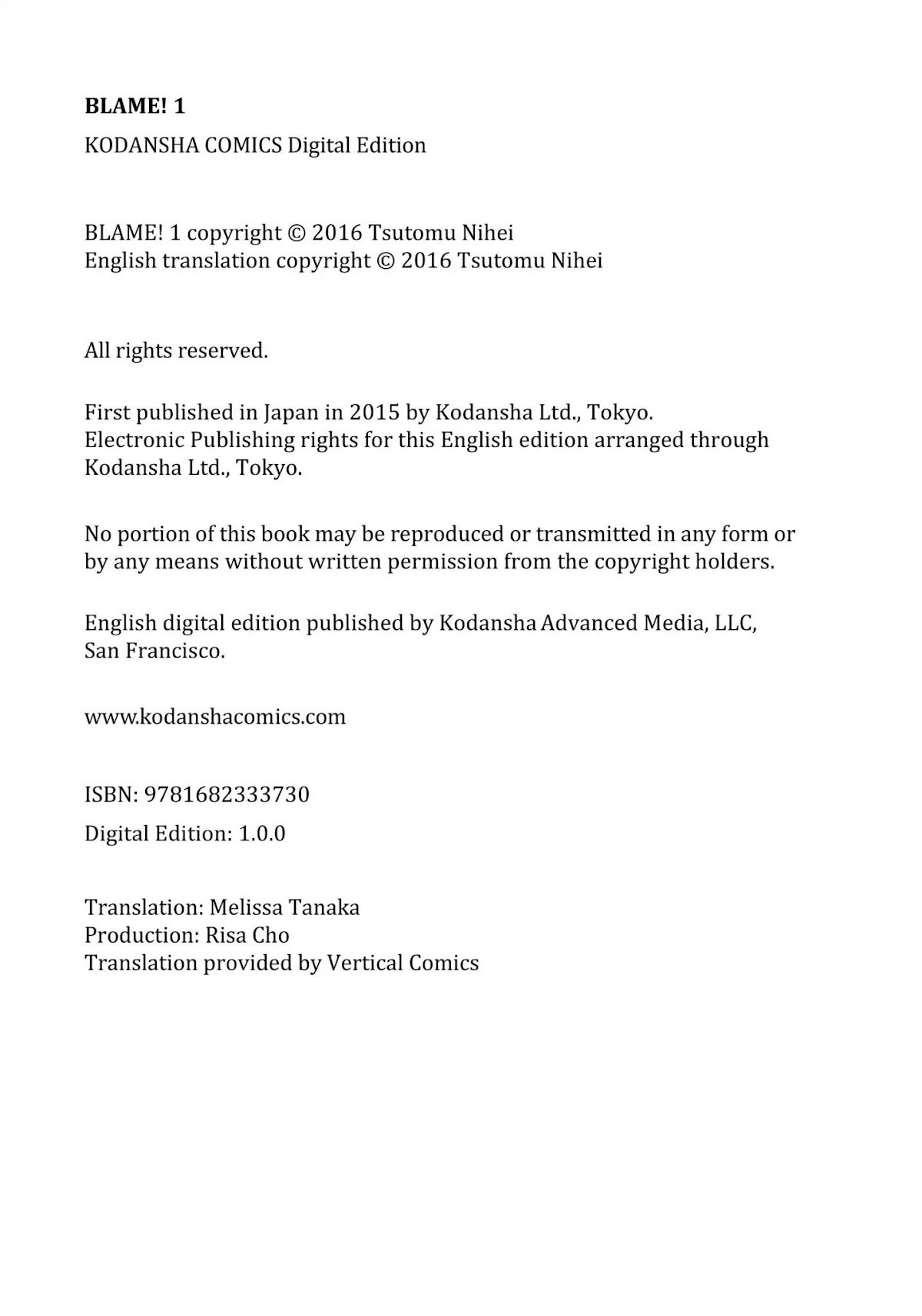 Blame! Chapter 9 page 74 - Chapter 9: Vol.1 LOG.9: Bio-Electric, Inc.