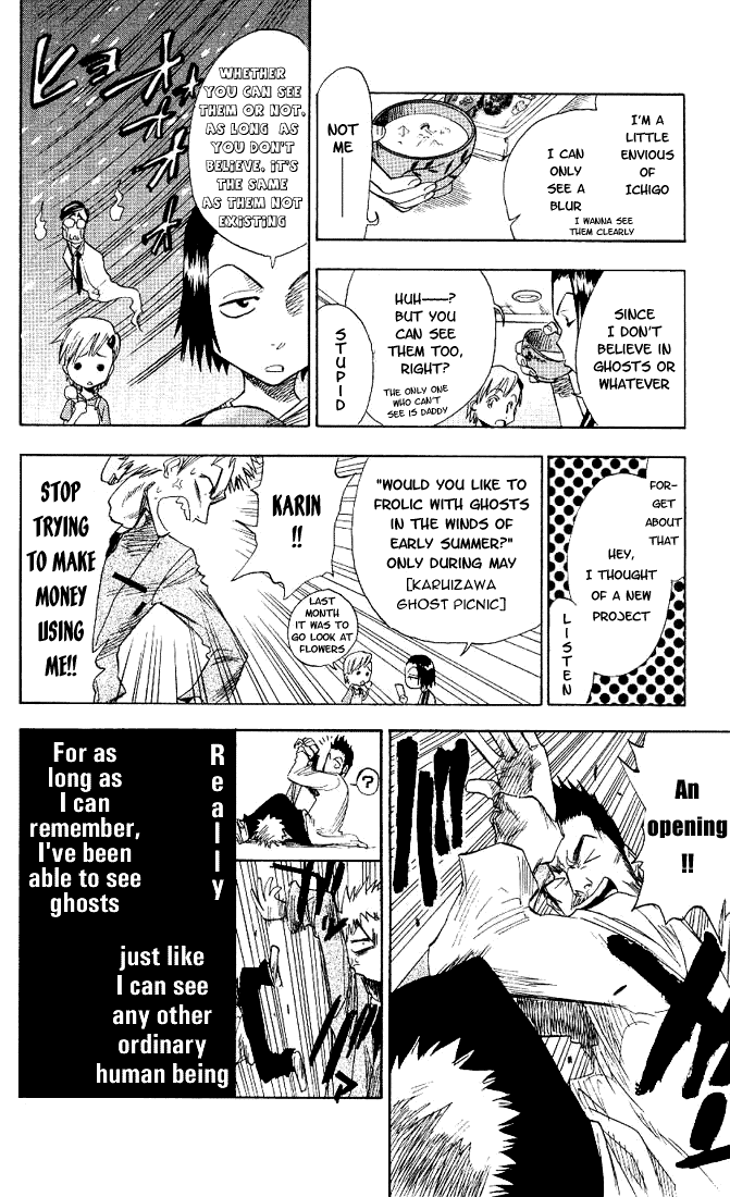 Bleach manga, chapter 1, page 10 of 57