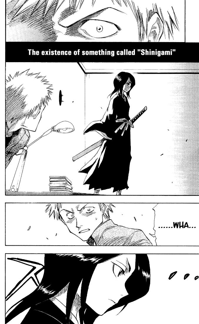 Bleach manga, chapter 1, page 12 of 57