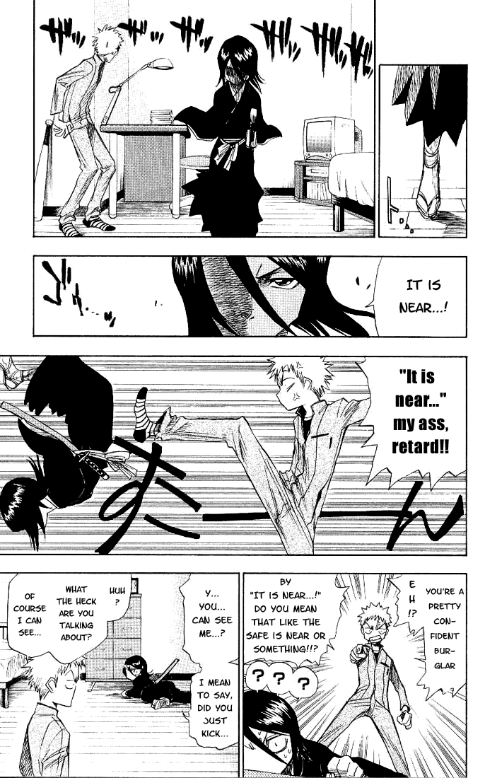Bleach manga, chapter 1, page 13 of 57