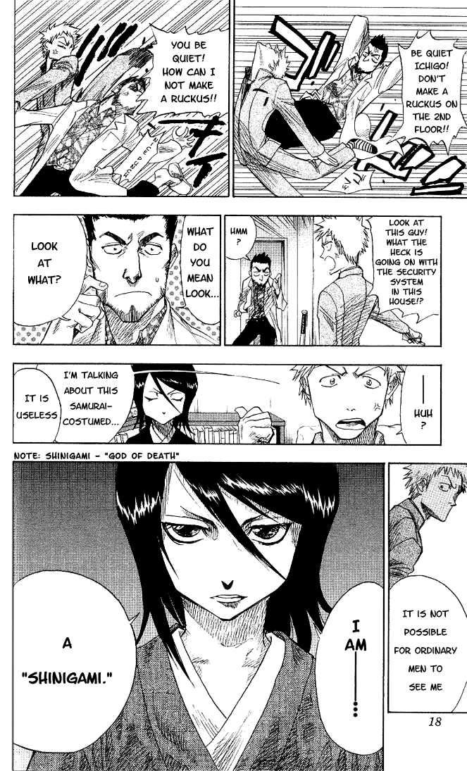 Bleach manga, chapter 1, page 14 of 57