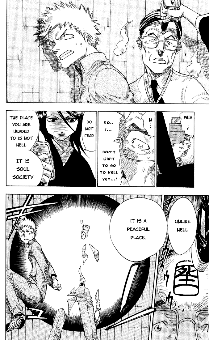 Bleach manga, chapter 1, page 18 of 57