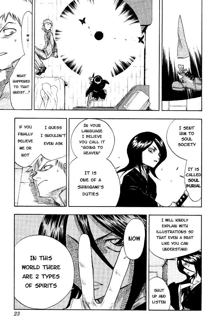 Bleach manga, chapter 1, page 19 of 57
