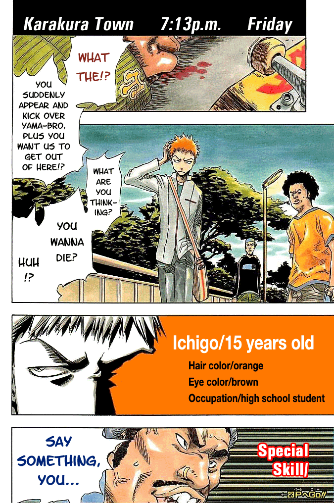 Bleach manga, chapter 1, page 4 of 57