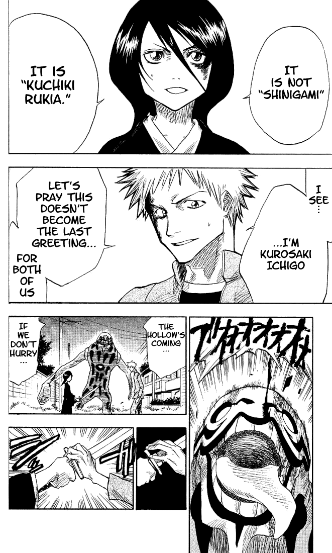 Bleach manga, chapter 1, page 46 of 57