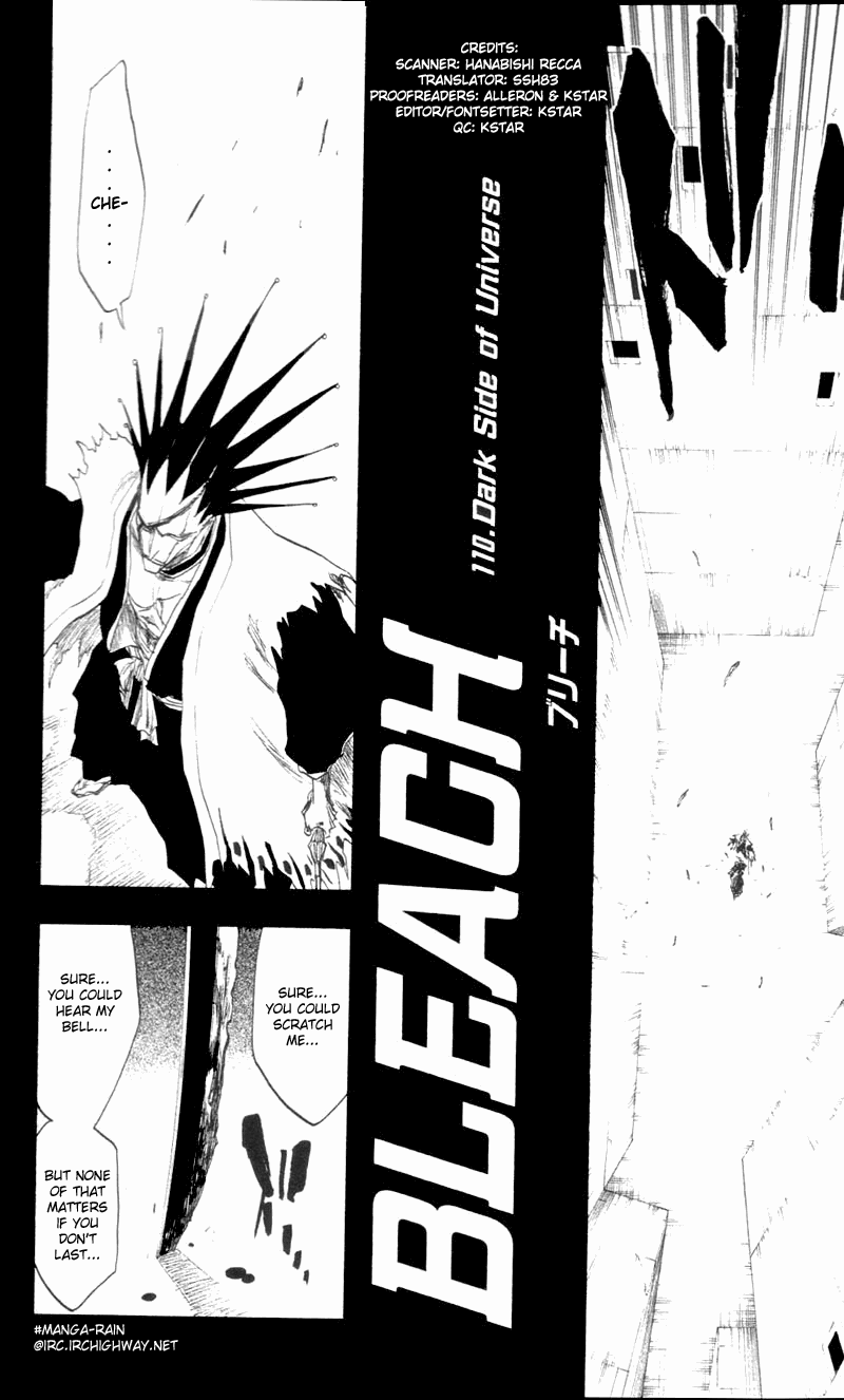 Bleach Chapter 110 page 2 - Chapter 110: The Dark Side of the Universe