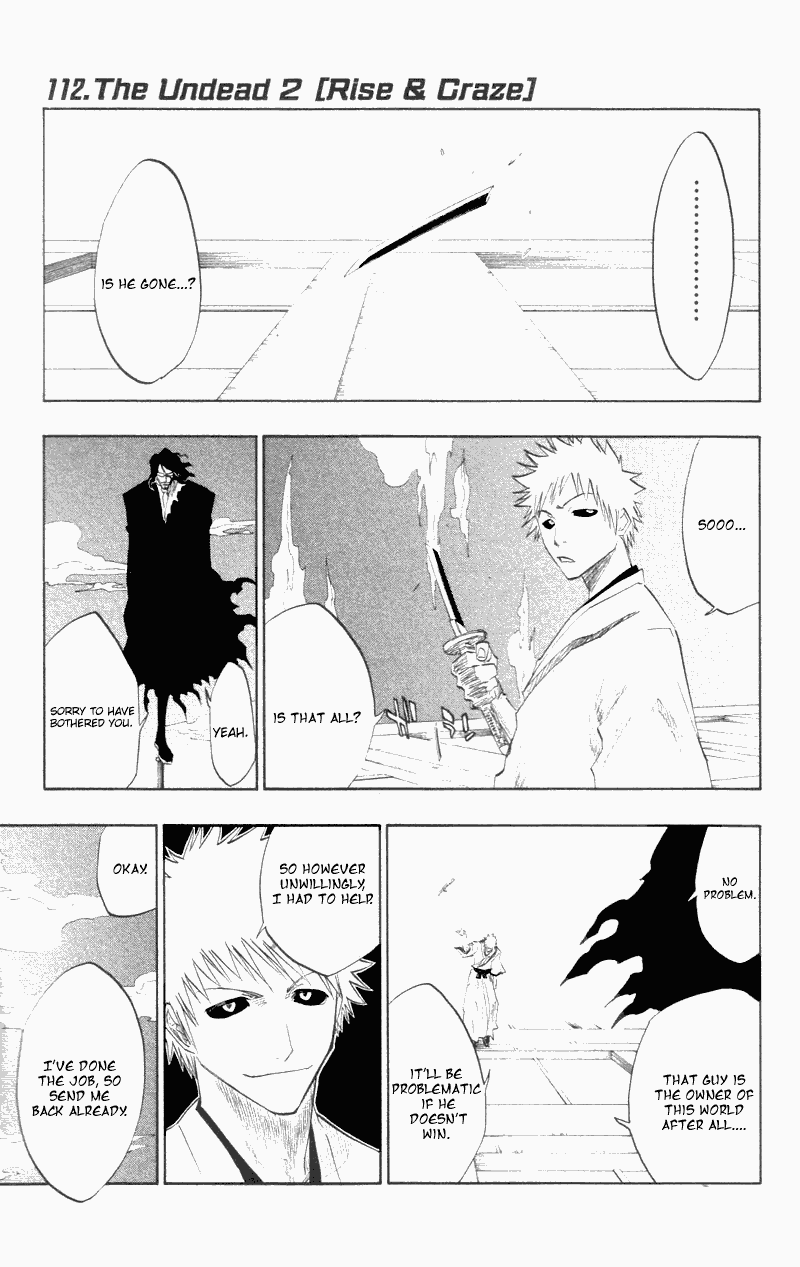 Bleach Chapter 112 page 1 - Chapter 112: The Undead 2 (Rise & Rage)