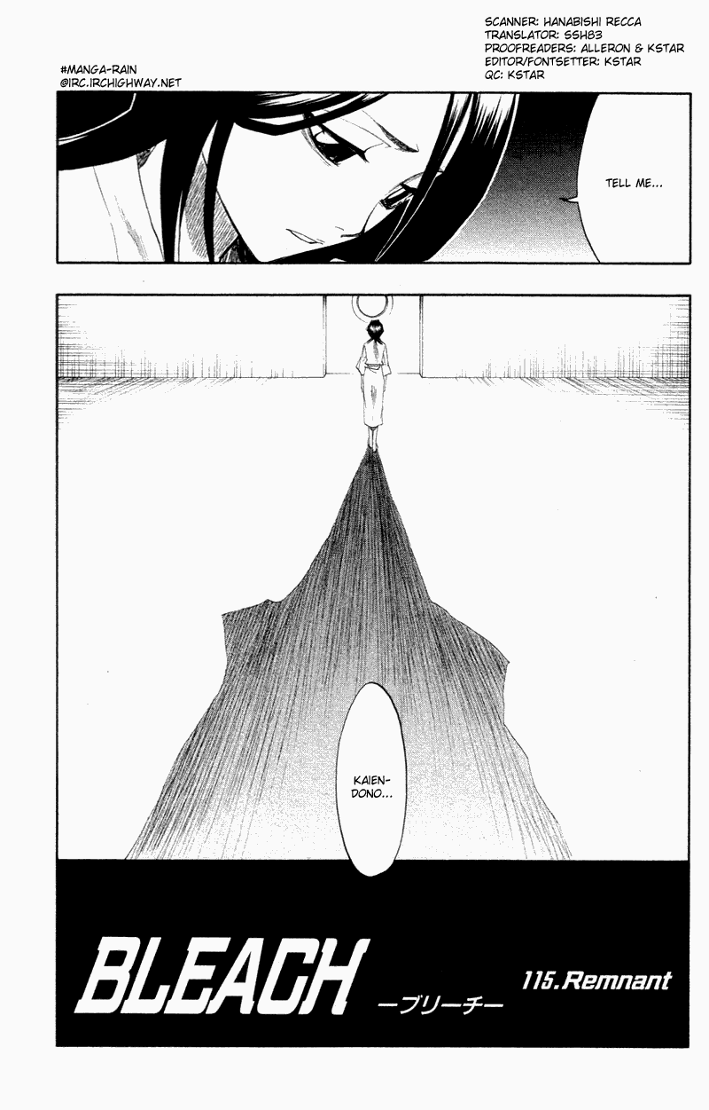 Bleach manga, chapter 115, page 2 of 20