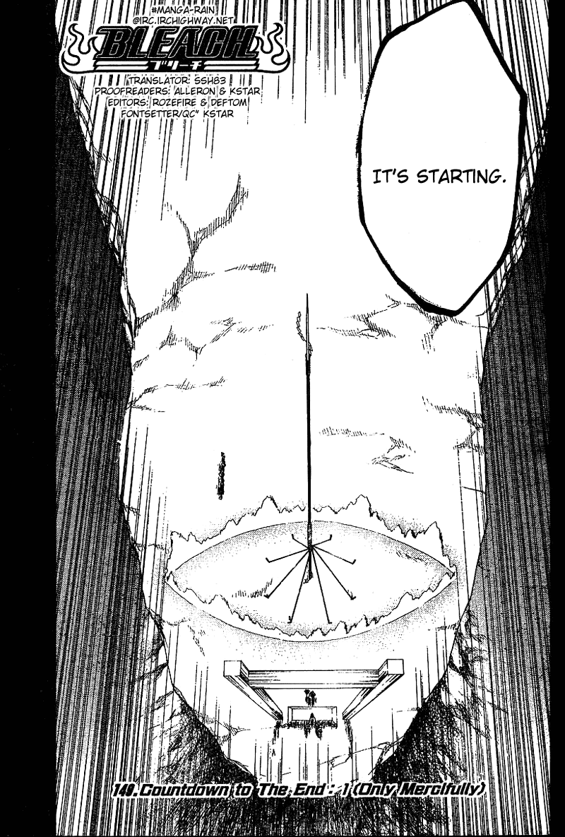 Bleach Chapter 149 page 6 - Chapter 149: Countdown to the End: 1 (Only Mercifully)