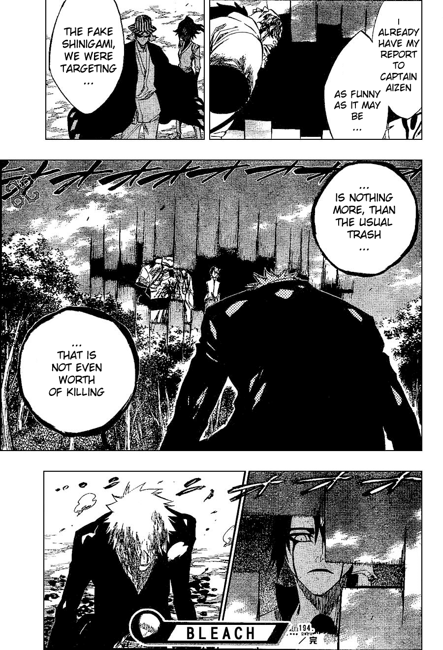 Bleach manga, chapter 194, page 18 of 18