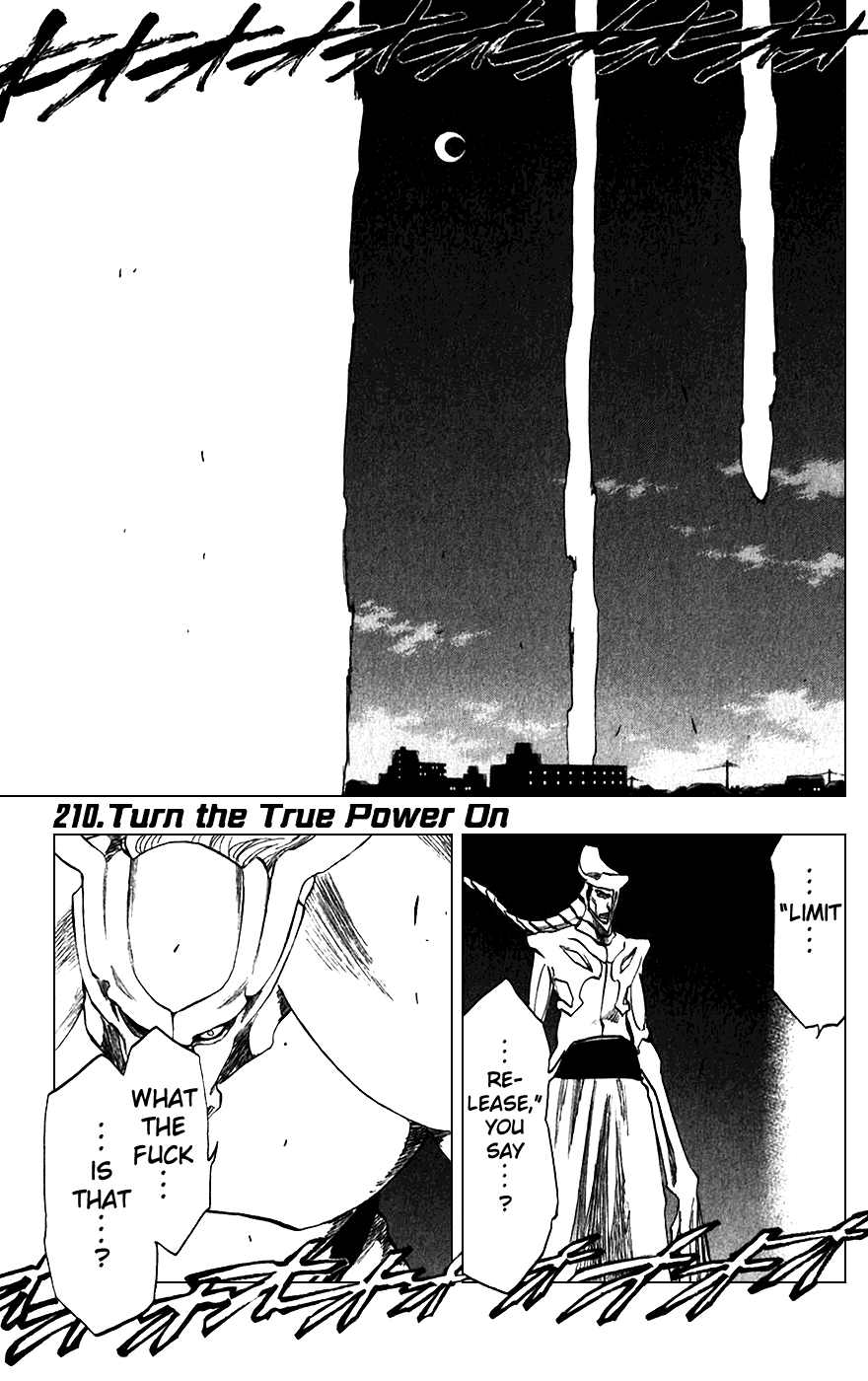 Bleach manga, chapter 210, page 1 of 18