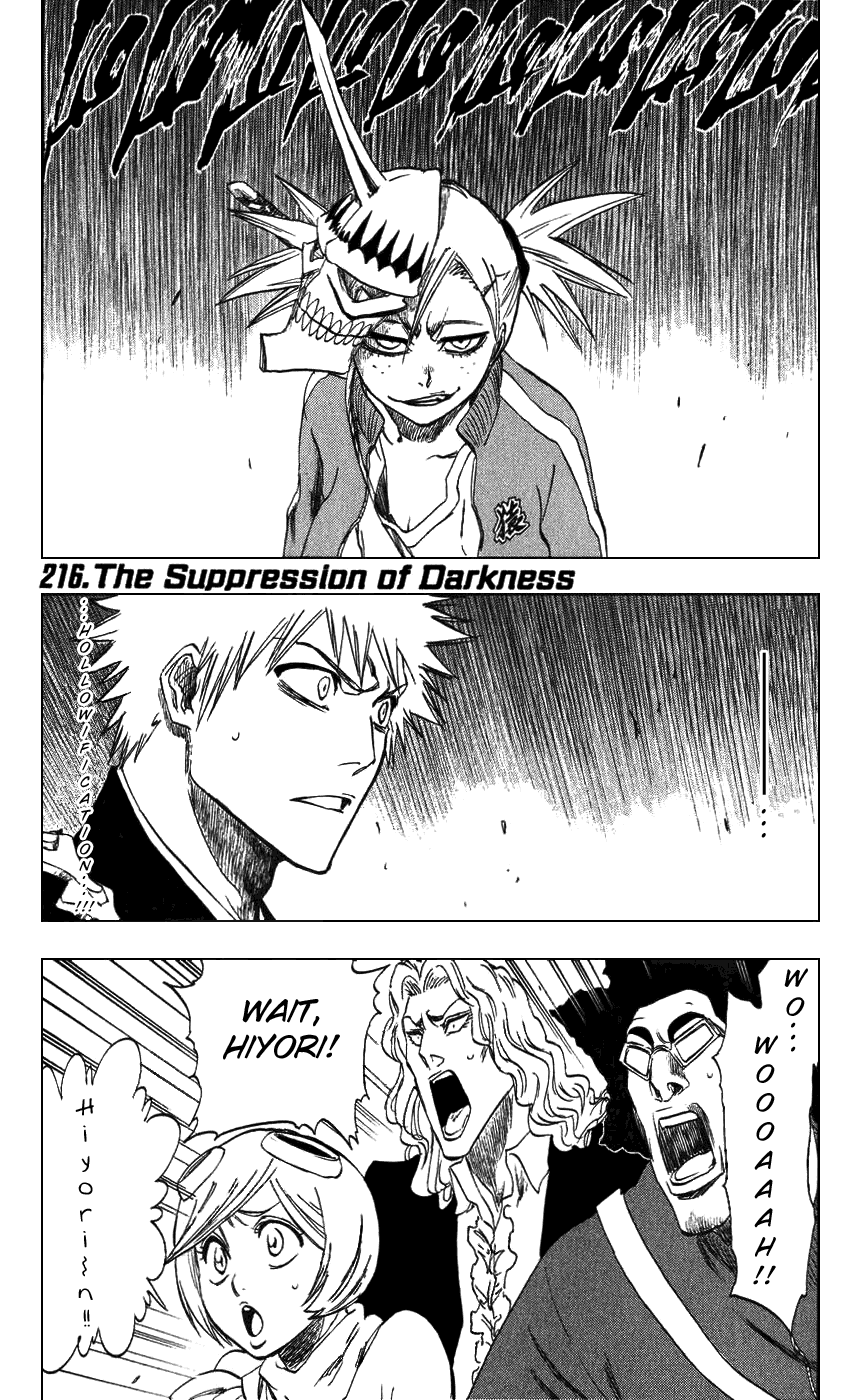 Bleach Chapter 216 page 1 - Chapter 216: The Suppression of Darkness