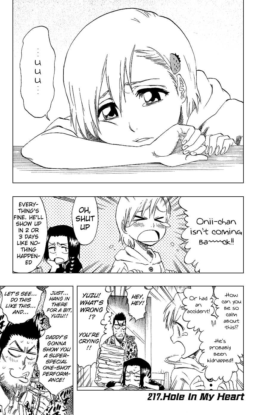 Bleach manga, chapter 217, page 1 of 19