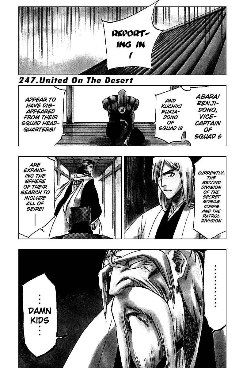 Bleach Chapter 247 page 1 - Chapter 247: United On The Desert