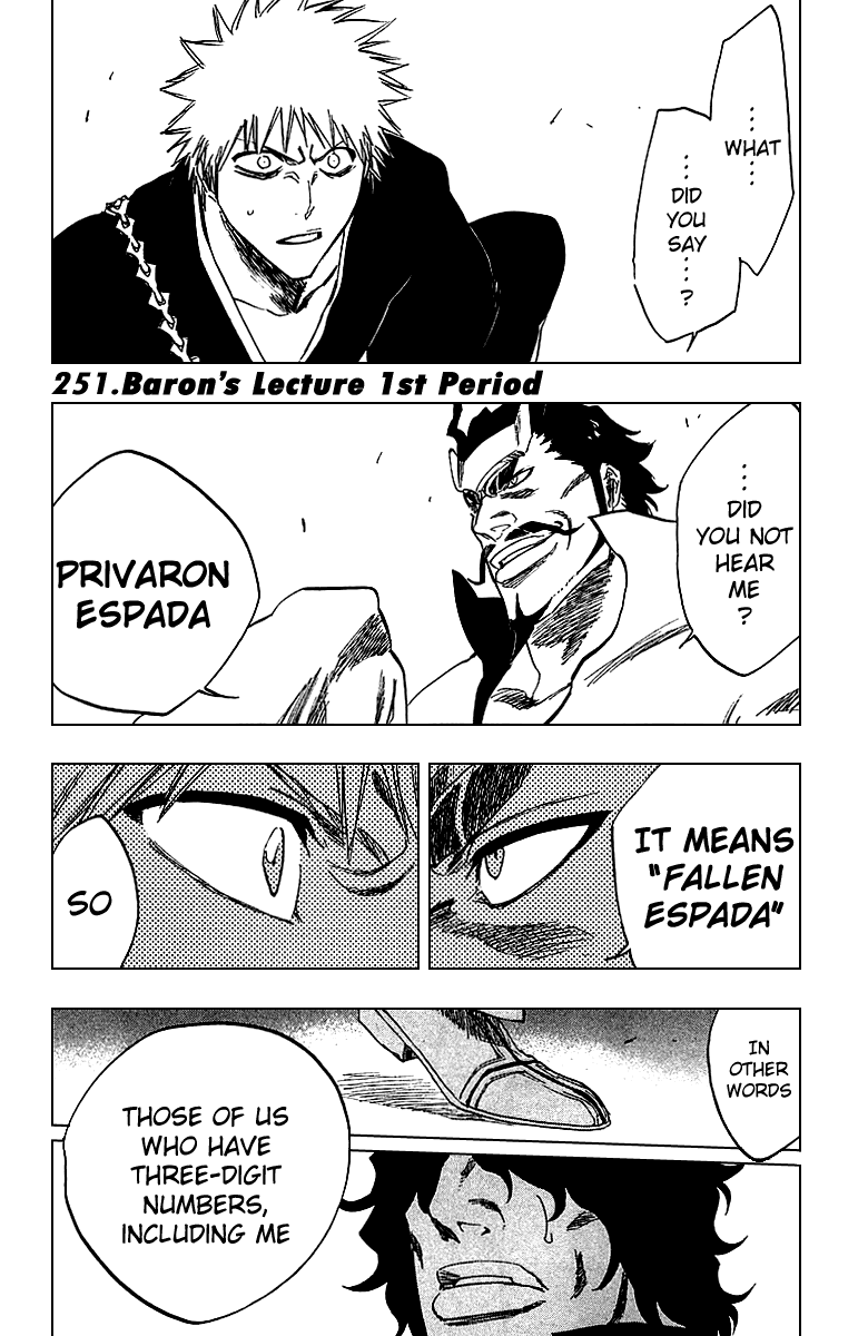 Bleach manga, chapter 251, page 1 of 26