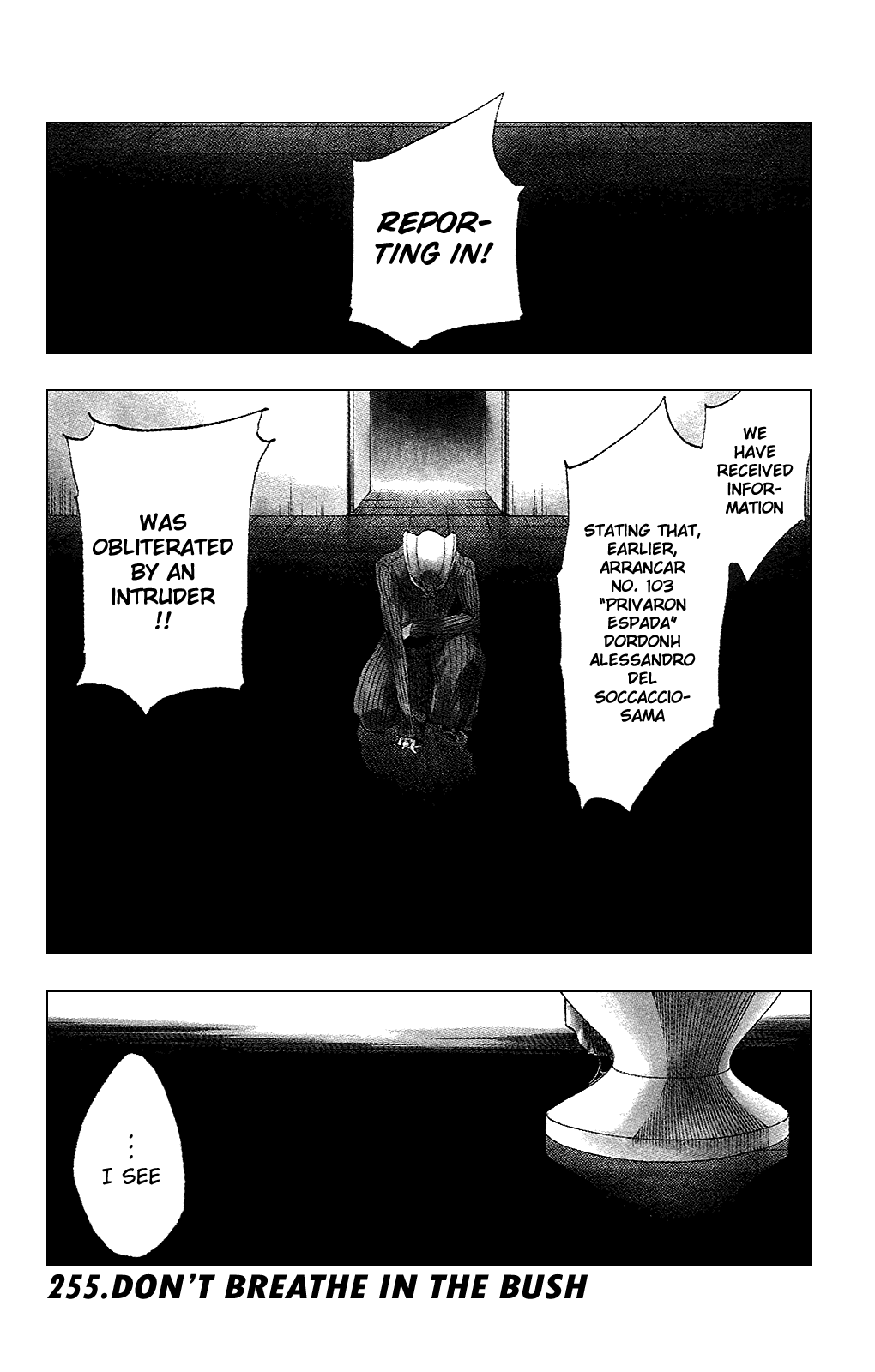 Bleach Chapter 255 page 1 - Chapter 255: Don't Breathe in the Bush