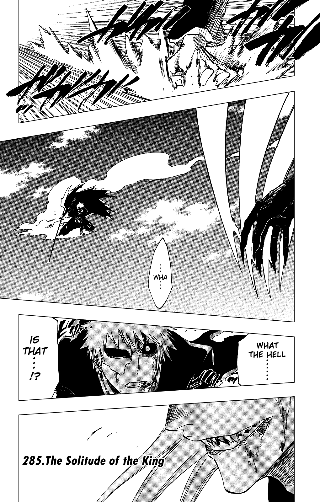 Bleach Chapter 285 page 1 - Chapter 285: Devour the Flesh, Alone