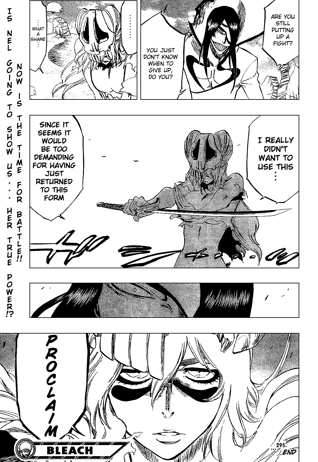 Bleach manga, chapter 295, page 19 of 19