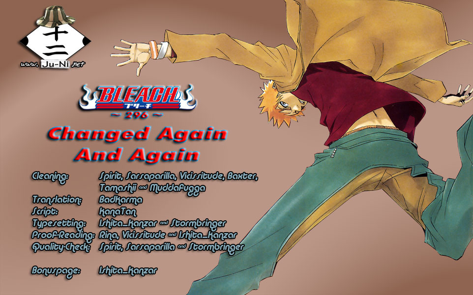 Bleach Chapter 296 page 1 - Chapter 296: Changed Again and Again