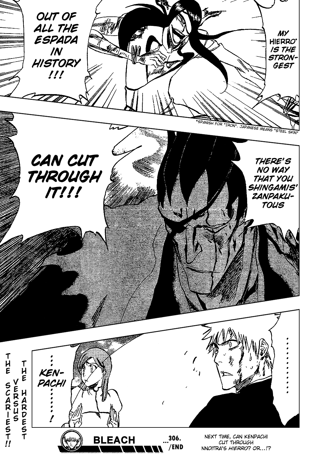 Bleach manga, chapter 306, page 22 of 22