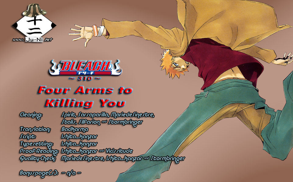 Bleach manga, chapter 310, page 1 of 21