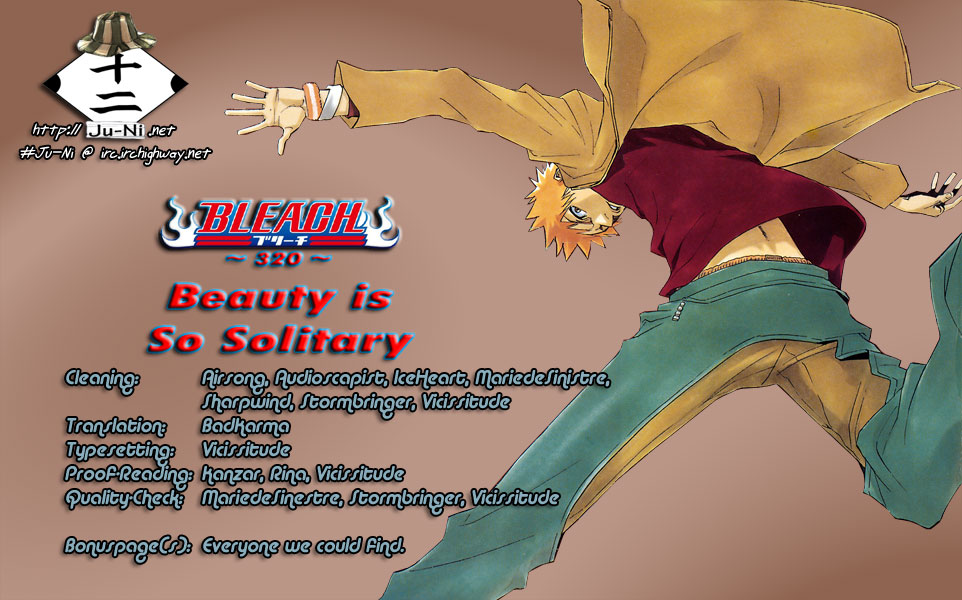 Bleach Chapter 320 page 1 - Chapter 320: Beauty is So Solitary